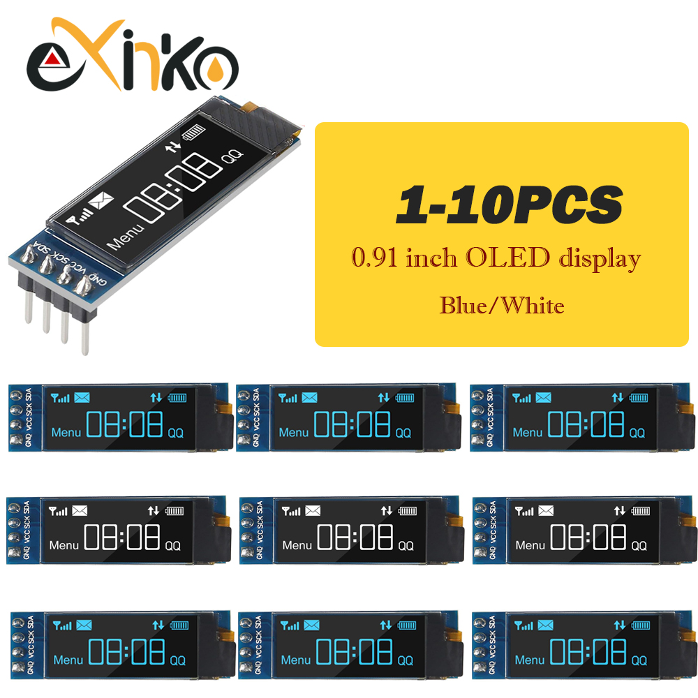 Lcd 1602 - 1-10 ชิ้น โมดูลจอแสดงผล OLED ขนาด 0.91
