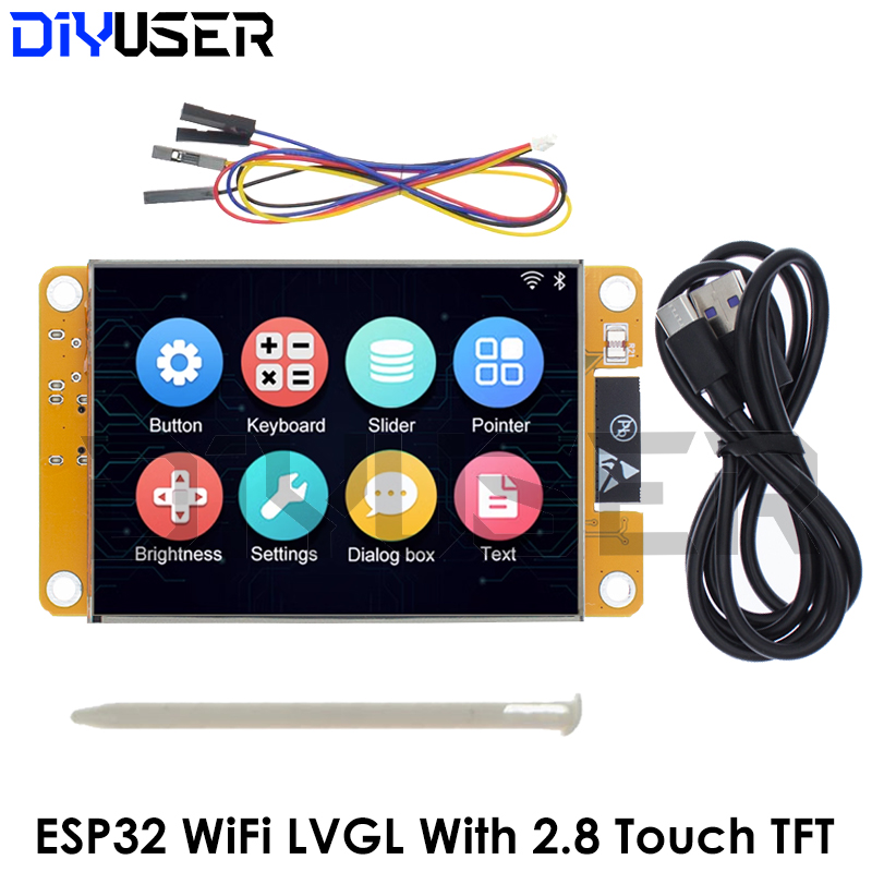 Tft Display 2.4 - บอร์ดพัฒนา ESP32 LVGL พร้อม WIFI&บลูทูธ หน้าจอแสดงผลอัจฉริยะขนาด