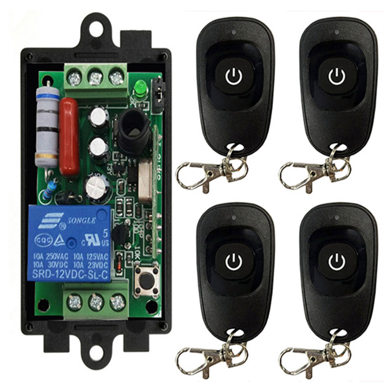 Relay Module 1 Channel - สวิตช์ไฟควบคุมระยะไกลแบบไร้สาย RF 1 ช่อง 10A พร้อมรีเลย์เอาต์พุต