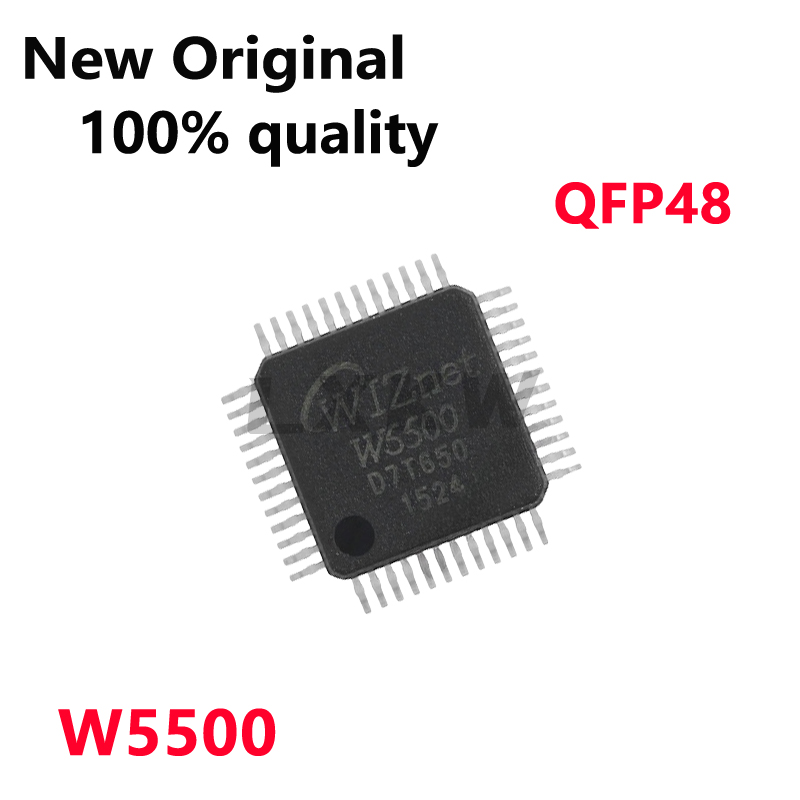 Ethernet W5500 - 1~5/PCS ใหม่ W5500 QFP48 อีเธอร์เน็ตชิปฮาร์ดแวร์/ชิปควบคุมในสต็อก