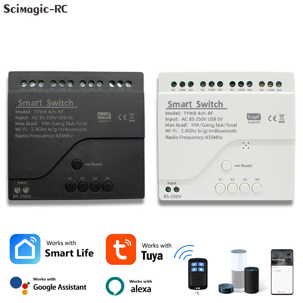 Relay Module 4 Channel - โมดูลสวิตช์อัจฉริยะ Tuya 4 ช่อง รองรับ Wifi