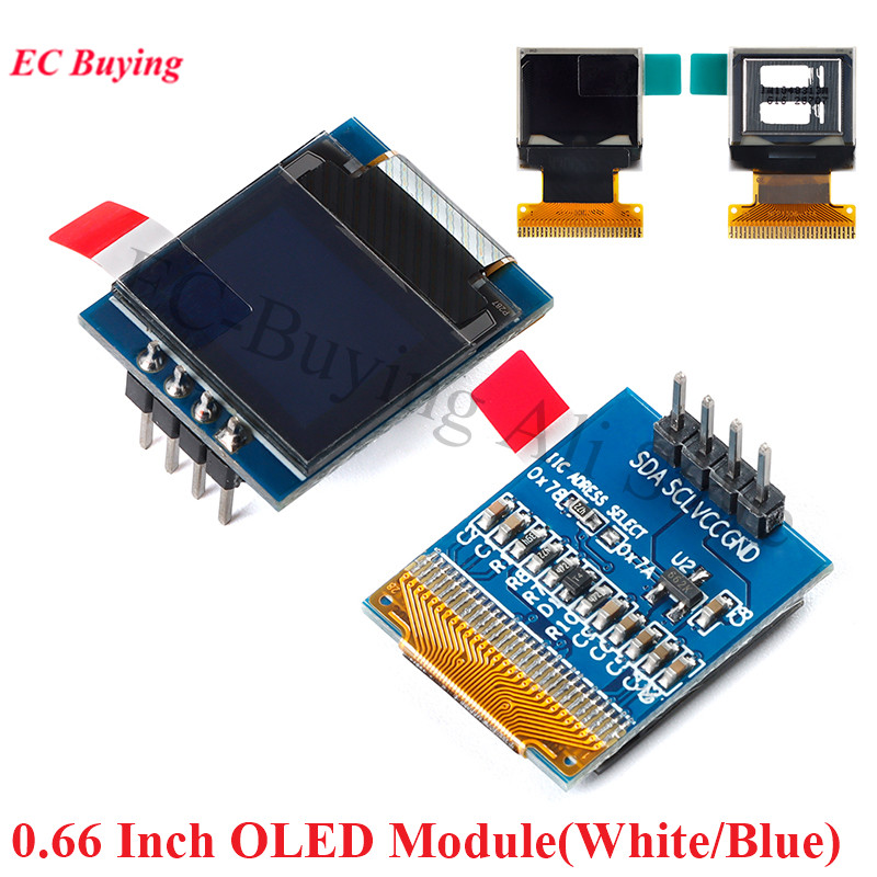 Ssd1306 - 0.66 นิ้ว OLED จอแสดงผล LCD โมดูล