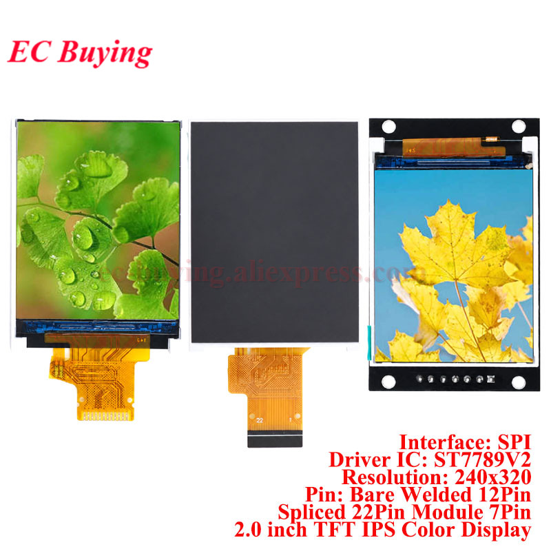 Tft Display 2.4 - 2.0 นิ้ว TFT IPS จอแสดงผล LCD