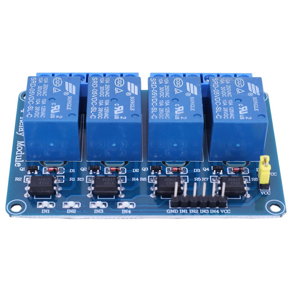5V 12V 4 ช่องรีเลย์บอร์ดพร้อมร - Relay Module 4 Channel บทวิจารณ์และราคา