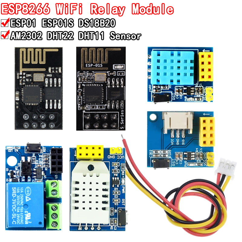 ESP8266โมดูลรีเลย์ WiFi 5V DHT - Dht11 บทวิจารณ์และราคา