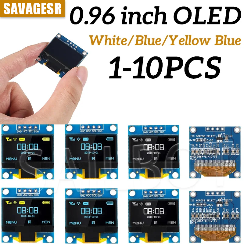 1-10PCS 0.96 นิ้วโมดูลจอแสดงผล - Oled Display 0.96 บทวิจารณ์และราคา