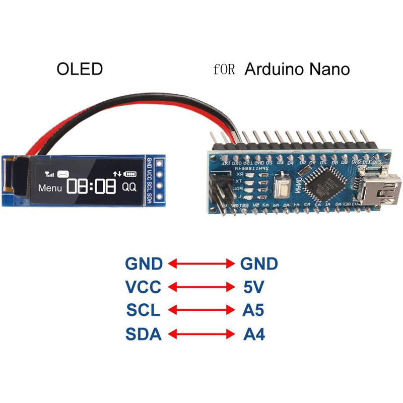 โมดูลจอแสดงผล OLED I2C 0.91นิ้ - Ssd1306 บทวิจารณ์และราคา