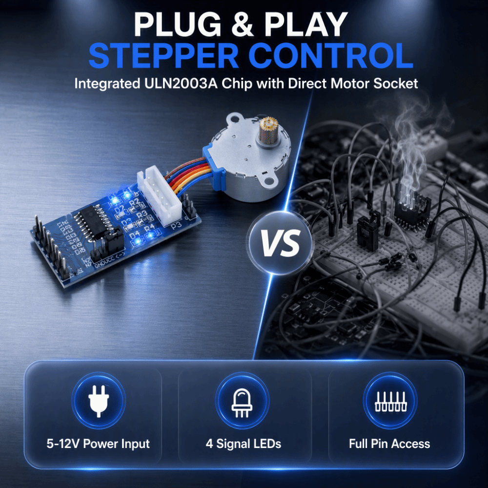 5 ชิ้น แผงวงจรขับมอเตอร์สเต็ปเ - Stepper Motor 28Byj บทวิจารณ์และราคา