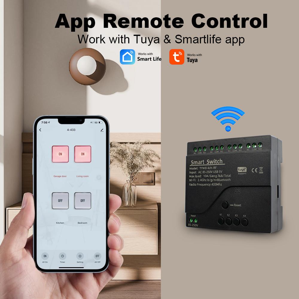 โมดูลสวิตช์อัจฉริยะ Tuya 4 ช่อ - Relay Module 4 Channel บทวิจารณ์และราคา