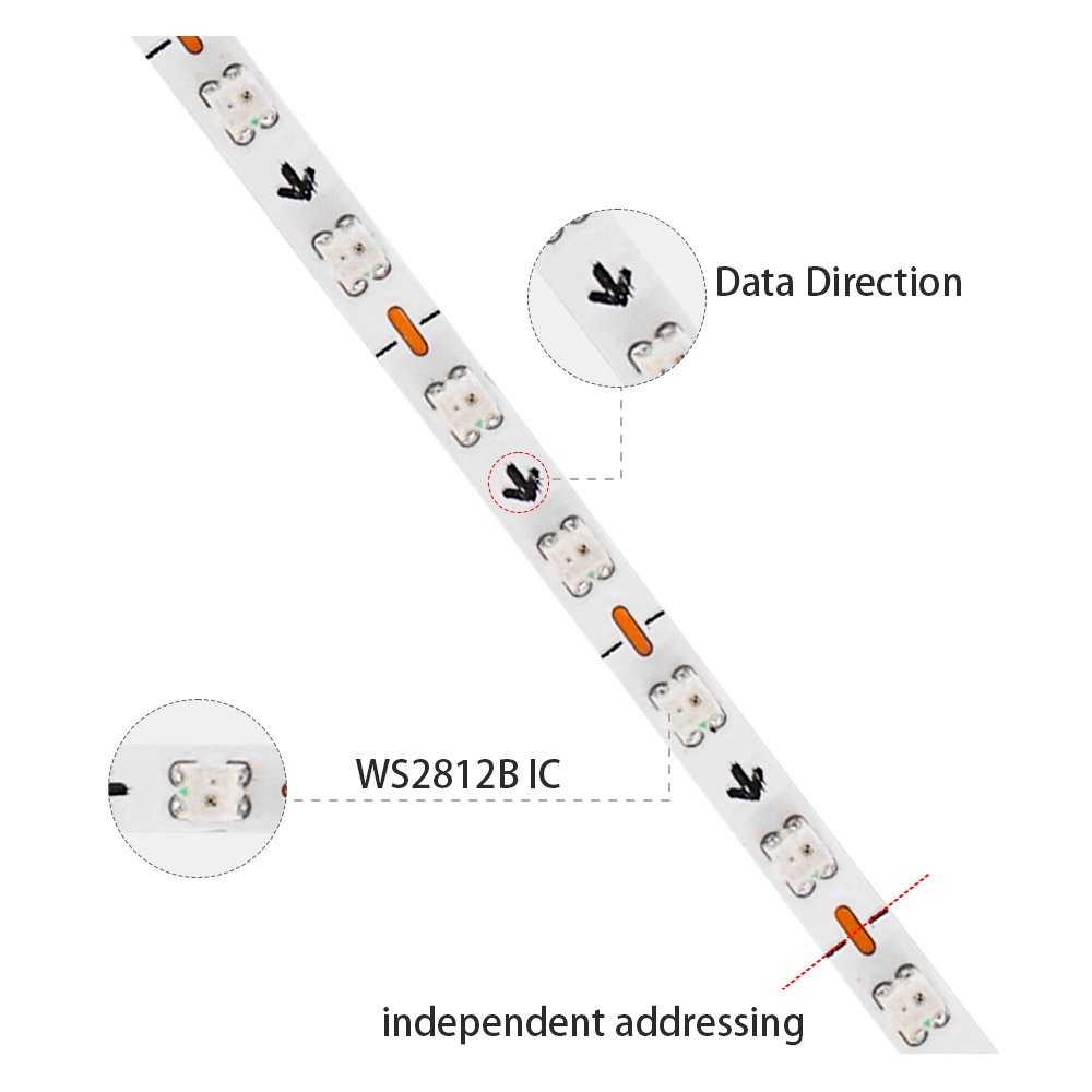 2.7 มม. WS2812B แถบ LED PCB สี - Ws2812B Strip 5V บทวิจารณ์และราคา